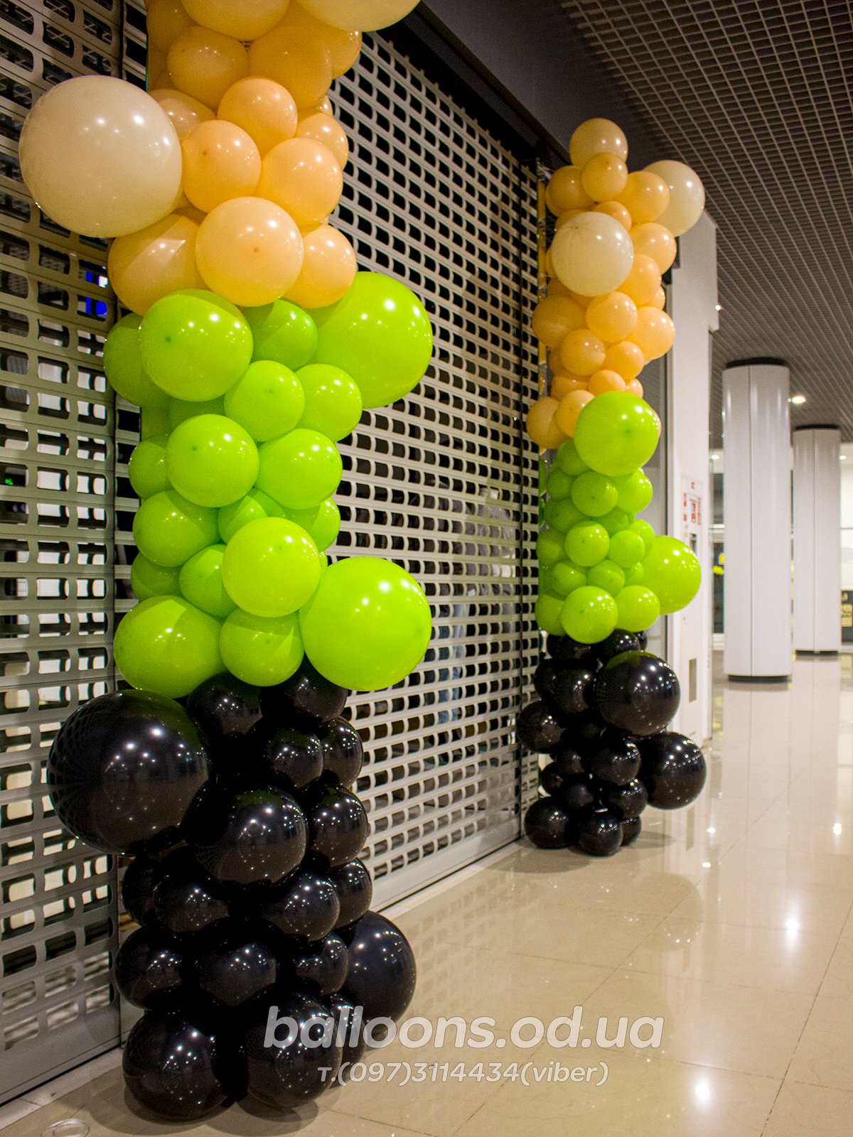 Столбы из воздушных шаров (1 метр)